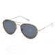 Ermenegildo Zegna EZ0053 Sunglasses - Shiny Light Ruthenium Frame Color, Blue Lens Color