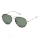 Ermenegildo Zegna EZ0053 Sunglasses - Shiny Light Ruthenium Frame Color, Green Lens Color