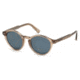 Ermenegildo Zegna EZ0063 Sunglasses - Shiny Light Brown Frame Color, Blue Lens Color