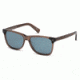 Ermenegildo Zegna EZ0082 Sunglasses - Dark Brown Frame Color, Blue Lens Color