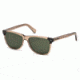 Ermenegildo Zegna EZ0082 Sunglasses - Shiny Light Brown Frame Color, Green Lens Color