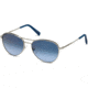 Ermenegildo Zegna EZ0098 Sunglasses - Shiny Light Ruthenium Frame Color, Gradient Blue Lens Color