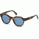 Ermenegildo Zegna EZ0102 Sunglasses - Dark Havana Frame Color, Blu Mirror Lens Color