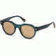 Ermenegildo Zegna EZ0102 Sunglasses - Shiny Blue Frame Color, Brown Lens Color
