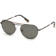 Ermenegildo Zegna EZ0103 Sunglasses - Shiny Gumetal Frame Color, Green Lens Color