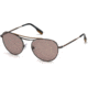 Ermenegildo Zegna EZ0103 Sunglasses - Shiny Gunmetal Frame Color, Brown Lens Color