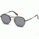 Ermenegildo Zegna EZ0105 Sunglasses - Shiny Gumetal Frame Color, Smoke Mirror Lens Color