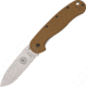 Esee Avispa Framelock Brown D2 Folding Knife,3.5in,D2 Tool Steel,Standard Edge,Stonewash,Coyote Brown,GFN Handle BRK1302CB