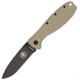 ESEE BRK Zancudo Framelock Folding Knife,3in,AUS-8A stainless blade,Desert Tan/Black Glass Filled Nylon Front Handle BRKR1DTB