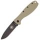 ESEE BRK Zancudo Framelock Folding Knife,3in,AUS-8A stainless blade,Desert Tan/Black Glass Filled Nylon Front Handle BRKR1DTB