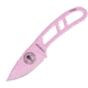 Esee Candiru Pink Fixed Blade Knife, 2in, 1095 Carbon Steel, Drop Point, Textured Pink Powder Coated, Skeletonized Handle ESCANPINK
