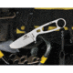 Esee Imlay Rescue Folding Knife, 2.25in Stonewash Partially Serrated 440C SS Blade, One-Piece Construction, Finger Ring, Sheath Includes Retention Strap, Black Nylon Sheath, IMLAY