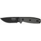 Esee Mdl 3 Fxd Knife, 3.75in, Srtd, Black Linen Micarta Hdl, Modified pommel,Sheath Clip Plate RC3SM
