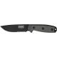 Esee Mdl 4 Part Srtd Fxd Blde Knife, 4.5in, Srtd, Black Linen Micarta Hdl, sheath,clip plate RC4S