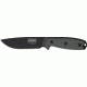 Esee Mdl 4 Plain Edge Fxd Knife, 4.5in, Black Carbon Steel Stnd Edge Blde, Black Micarta Hdl,Sheath,Clip Plate RC4P