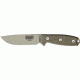 Esee Mdl 4 Plain Edge Fxd Knife, 4.5in, Desert Tan Steel, OD Green Canvas Micarta Hdl,pommel, Sheath, Clip plate ES4PMBDT