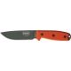 Esee Mdl 4 Plain Edge Fxd Knife, 4.5in, OD Green Steel, Orange G10 Hdl RC4POD