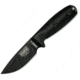 Esee Model 3 3D Fixed Blade Black Knife, 3.88 black powder coated 1095HC steel blade, Black 3D machined G10 handle, 3PMB-001