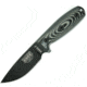 Esee Model 3 3D Fixed Blade Black Knife, 3.88 black powder coated 1095HC steel blade, Black and gray 3D machined G10 handle, ESEE3PMB002