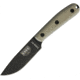 Esee Model 4 Traditional Knife, 9in Overall, 4.5in Black Powder Coated 1095Hc Steel Drop Point, Green Canvas Micarta Handle, Black Kydex Sheath, ESEE-4HM-K