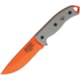 Esee Model 5 Fixed Blade Knife, Sheath, 5.25in, Orange Stainless, OD Green Canvas Micarta Handle ES5POG