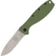 Esee Zancudo Framelock Green D2 Folding Knife,3in,D2 Tool Steel,Standard Edge,Stonewash,OD Green,GRN Handle BRKR2OD