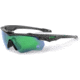 ESS Waterman CrossBladeNARO Sunglasses, Carbon Gray Frame, Polarized Mirrored Green Lens, Medium/Small, EE9034-20