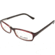 Exces Eyeglass Frames 3044, Burgundy Frame w/Non-Rx Lenses