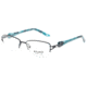 Exces Princess 144 Bifocal Prescription Eyeglasses, Blue/Aqua/Crystal Frame, EXP144405BI