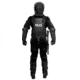 ExecDefense USA TURBO-X Riot Suit, Black &amp; Dark Navy Blue, Universal Size, TURBO-X