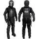 ExecDefense USA TURBO-X Riot Suit, Black &amp; Dark Navy Blue, Universal Size, TURBO-X