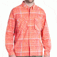 ExOfficio Air Strip Macro Plaid Long Sleeve Shirt - Men's -Fire Opal-X-Large