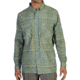 Air Strip Macro Plaid Long Sleeve Shirt - Mens -Olive-Small