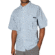 Air Strip Micro Plaid Short Sleeve Shirt - Mens -Cayman-Small