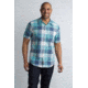 ExOfficio Next-To-Nothing Artesia Plaid Short Sleeve Shirt Men's, Poolside, S 10023032-5400_S