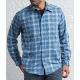 ExOfficio Okanagan Macro Check Long Sleeve Shirt - Men's-Blue Lake-Large