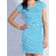 ExOfficio Salama Dress - Women's-Deep Sea Stripe-Large