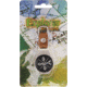 Explorer Keyring Compass, 3 1/4in Overall, SS Construction, Black Face, Brown Leather Fob With SS Ring Which Can Be Attached To Keyring, K30T2