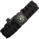 Explorer Paracord Bracelet With Compass, Black, Fits Wrist Up To 7.5in In Circumference, Compass, Firestrike, Whistle, E-014C BLACK-EXP61