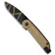 Extrema Ratio Extrema Ratio BF1 CD Desert Warfare Liner Lock Knife Bronze Alum 2.8" Black, Bronze, Bohler N690, adult, BHQ-138613