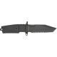 Extrema Ratio Fulcrum C Fixed Blade Knife, 4.25in, Serrated Tanto, Black Forprene Handle EX150FCT