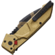 Extrema Ratio MF1 Linerlock Desert Warfare Folding Knife, 3.63 in, Bohler N690 Stainless, Tanto Blade, Tan Anodized Aluminum Handle, 04.1000.0133/DW
