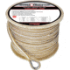 Extreme Max 3006.2267 Boattector Premium Double Braid Nylon Anchor Line With Thimble - 1/2in, White &amp; Gold, 3006.2267