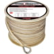 Extreme Max 3006.2267 Boattector Premium Double Braid Nylon Anchor Line With Thimble - 1/2in, White &amp; Gold, 3006.2267