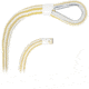 Extreme Max Boattector Premium Double Braid Nylon Anchor Line With Thimble - 3/4in, White &amp; Gold, 3/4in x 600ft, 3006.2349