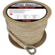 Extreme Max Boattector Premium Double Braid Nylon Anchor Line With Thimble - 3/4in, White &amp; Gold, 300ft, 3006.2285