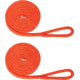Extreme Max Boattector Premium Double Braid Nylon Fender Line Value 2-Pack - 3/8in x 6, Neon Orange, 3006.2594