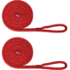 Extreme Max Boattector Premium Double Braid Nylon Fender Line Value 2-Pack - 3/8in x 6, Red, 3006.2588
