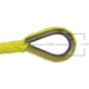 Extreme Max Boattector Solid Braid Mfp Anchor Line With Thimble - 3/8in x 100ft, Neon Yellow, 3006.2659