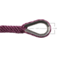 Extreme Max Boattector Solid Braid Mfp Anchor Line With Thimble - 3/8in x 50ft, Burgundy, 3006.2629